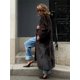 thumbnail image 4 of Abrigo largo de piel sintética con cuello en V para mujer, abrigo cálido de manga larga, felpa esponjosa elegante, ropa de abrigo gruesa elegante, moda de invierno, 4 of 5