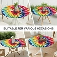 thumbnail image 7 of Colorful Tie Dye Pattern Round Fitted Tablecloth with Elastic Edge,Dining Table Cover Waterproof,Outdoor Round Tablecloth for Camping,Dining,Indoor and Outdoor, 7 of 7