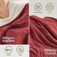 thumbnail image 3 of Heat Blanket \uDx\uD Throw Soft Flannel & Sherpa Reversible Electric Blanket with Heat Settings Timer Setting and Hours Auto-Shut Off, 3 of 7