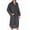 Black Plaid, variant on Men's Hanes 4204B Big Man Woven Shawl Robe (Black 5/6X)