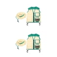thumbnail image 2 of Vogacara Chaleco de explorador para niños, sombrero para acampar al aire libre, senderismo, trajes de aventura, traje de Cosplay con múltiples Verde 2piezas Vogacara CBP192134, 2 of 6