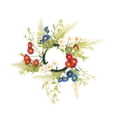 thumbnail image 2 of 4th of July Candle Rings, Artificial Flower Wreath Red Blue White Patriotic Candle Holder, Tables Centerpieces, Home Farmhouse Decor for Independence Day Memorial Day, 2 of 7