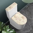 thumbnail image 2 of HELLHERO Delicate Flower Script Bathroom Seat Covers Elastic Edge & Easy Care Toilet Seat Covers Stretchy Fabric 2 Piece, 2 of 8