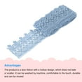 thumbnail image 3 of Uxcell Cotton Lace Trim Vintage Crochet 3 inch x 4.8 yard Light Blue Stretch Lace Edge Ribbon, 3 of 5