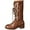 Brown, variant on Vintage Westward Women's Boots - Embroidered Ankle-Lace Mid Calf Boot with Chunky Block Heel
