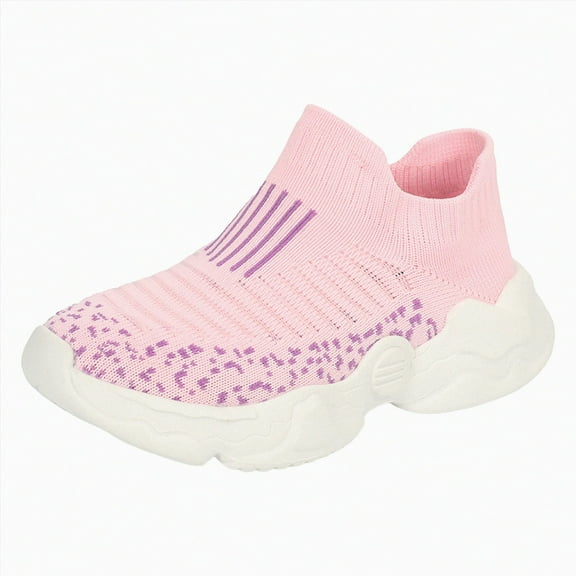 NIEWTR Boys Girls Shoes Sneakers Kids Tennis Shoes Lightweight Lace Up Running Casual Walking Shoes Casual Shoes Boys Girls Casual Shoes Breathable Walking Shoes (Pink,13)