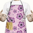 thumbnail image 2 of Pioneer Flower Floral Print Pattern Apron-Garden Aprons for Women with Pockets-Cotton Linen Waterproof Kitchen Cooking Gardening Aprons Adjustable for Kitchen,Cooking,BBQ and Salon 33x27 Inch, 2 of 6