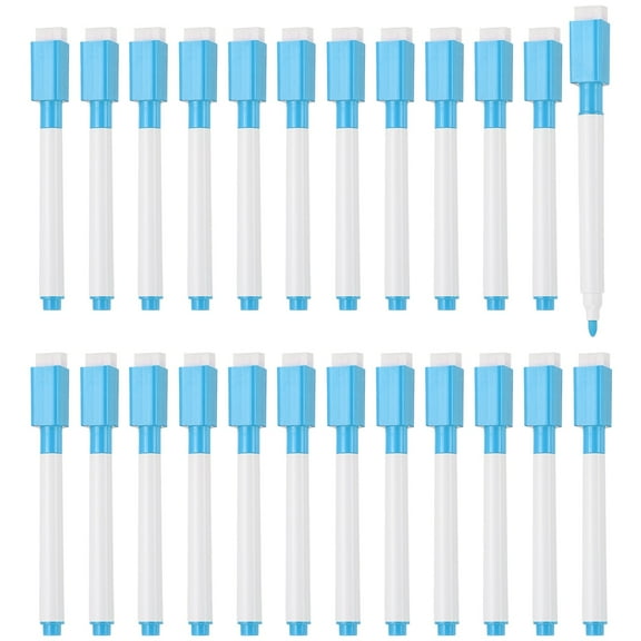 Whiteboard Pen, 0.5-1mm Fine Tip Dry Erase Light Blue Board Markers, 24 Pcs