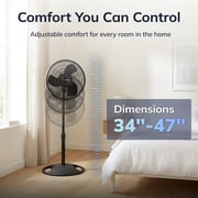 Lasko 16 3-Speed Oscillating, Adjustable Height, Pedestal Fan S16500
