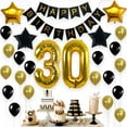 thumbnail image 2 of QiShi 30th Birthday Decorations Black and Gold Party Decorations, 2 of 7