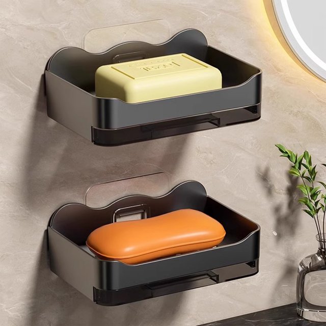 Fiudx Ofertas relámpago Jabonera con drenaje, caja de jabón, soporte portátil para baño, práctico desinfectante, caja para baño, ducha, caja de jabón para el hogar