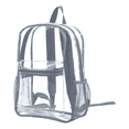 thumbnail image 5 of Mochila Transparente Gris  Unisex Escolar y Conciertos, Resistente y Waterproof, con 2 Compartimentos y Bolsillo para Botella, Ligera, Trendy y Fabricada con Materiales Reciclados, 5 of 5