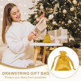 thumbnail image 4 of Uxcell 3 x 4 Inch Satin Bags with Drawstring, Gift Bags for Jewelry Candy Christmas Party 6 Pcs Gold Tone, 4 of 7