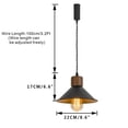 thumbnail image 3 of FSLiving Adjustable Height J Type Track Light with E26 Walnut Base and Vintage Black Outer Gold Inner Shade Lighting Fixtures for Farmhouse Kitchen Sink (Bulb&Ceiling Track Sold Separately) - 3 Lights, 3 of 7