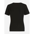 thumbnail image 3 of Women's Lightweight and Soft T-Shirt Curved Hem Crew Neck Smooth Trendy Sleep Lounge Pajama Tops, 3 of 5