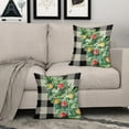 thumbnail image 3 of Christmas Pillow Covers 18x18 Set of 2 Green Xmas Tree Black Buffalo Plaid Print Decorative Outdoor Pillowcases Winter Holiday Farmhouse Throw Cushion Case Decor for Couch Sofa Bed, 3 of 6