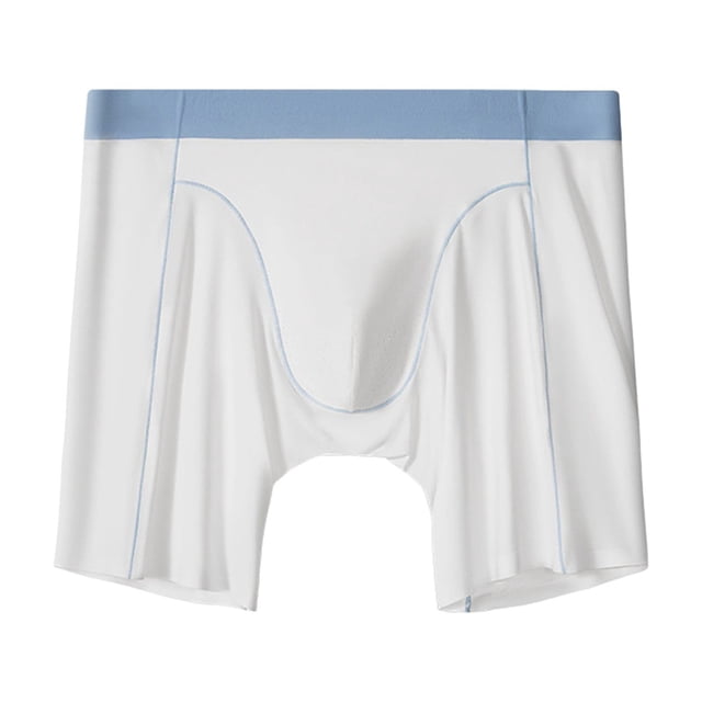 StSilkitty Men's Boxer Underwear Mid Waist Soft Breathable Stretch Underwear Solid Color No Riding up Underpants