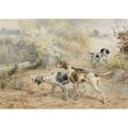 thumbnail image 2 of Edmund Henry Osthaus 14x11 Gold Ornate Wood Frame and Double Matted Museum Art Print Titled - Hunting Dogs, 2 of 4