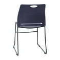 thumbnail image 6 of Flash Furniture HERCULES Series Set of 5 Commercial 660 lb. Capacity Navy Plastic Stack Chairs with Black Powder Coated Sled Base Frames and Carrying HandleNative AmericanNative, 6 of 9