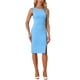 thumbnail image 2 of INSPIRE CHIC Elegantes Vestidos de Negocios para Mujeres Conjuntos de Dos Piezas con Capa y Vestido M Azul Cielo, 2 of 6