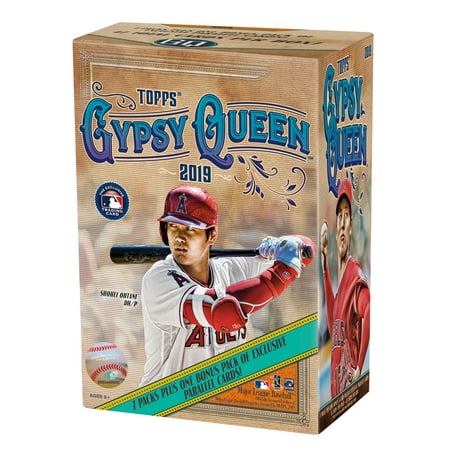 - 2019 Topps Gypsy Queen MLB Baseball Value Box- 7 Foil Packs | 1 Bonus Pack | Featuring Green Parallels, Autographs and top MLB Prospects Cards