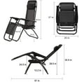 thumbnail image 6 of NiamVelo Adjustable Patio Zero Gravity Chairs - Set of 2 Black, 6 of 7