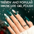 thumbnail image 4 of Gellen Emerald Green Gel Polish, 6 Colors Glassy Semi Sheer Jade Green Gel Nail Polish Set Soak Off UV Cure DIY Nail Art Gifts for Women, 10ml/0.33oz, 4 of 8