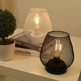 thumbnail image 2 of Metal Cage Table Lamp Round Shaped Led Lantern Battery Powered Cordless Lamp For Weddings Party Home Decor Candle Holder, 2 of 5