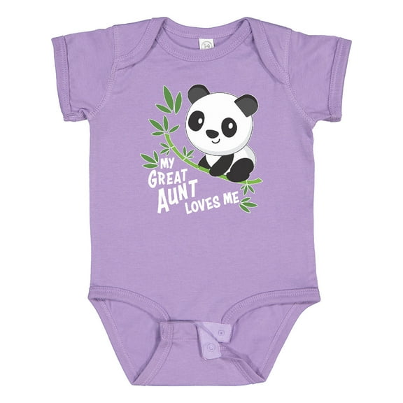 Inktastic My Great Aunt Loves Me Cute Panda Boys or Girls Baby Bodysuit
