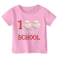 thumbnail image 1 of Icvfdpl T-Shirts Filles Rentrée Scolaire, Imprimé Garçon Col Rond Manches Courtes T-Shirt Haut Respirant Mode Urbaine 12-13 Ans, 1 of 4