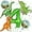 Green-dinosaur, variant on Mermaid 8th Birthday Decorations - 8Pcs Rainbow Number 8 Balloon, Large Helium Foil Tail Balloon, Seashell Balloons for Party Supplies