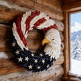 thumbnail image 3 of 250th Anniversary Flag Wreath, Brave Wings Wreath, Eagle Wreaths for Front Door, Decoration Red White Blue Style Fabric Design for Porch, Wall, Memorial Day Indoor Outdoor Decor, 3 of 7