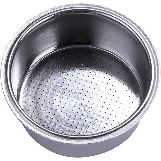 51mm Filter Basket Stainless Steel Portafilter Basket Espresso Handle Basket Compatible with Breville/Delonghi Espresso Maker,Double Cup Filter Basket Replacement