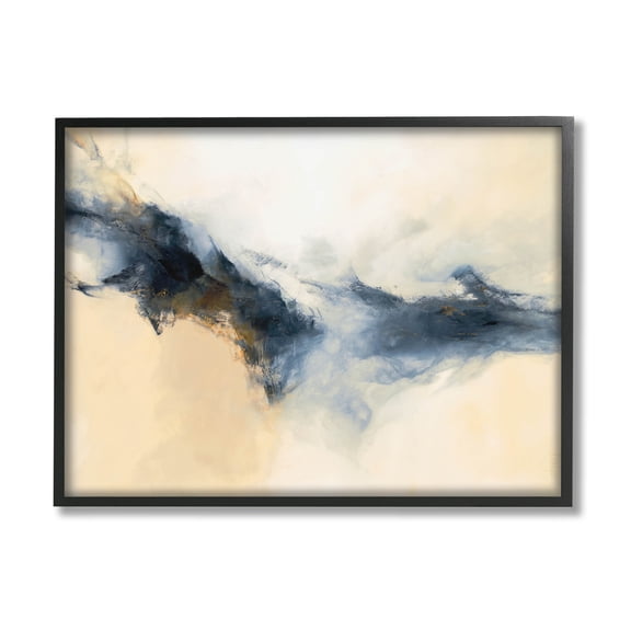 Stupell Industries Fluid Contemporary Shape Arrangement Graphic Art Black Framed Art Print Wall Art, Design by Dina D’Argo