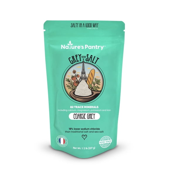 Natures Pantry - French Grey Sea Salt- Coarse Light Grey Bag 1lb (16oz)