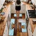 thumbnail image 4 of YIMEIS Wreath of Highland cow head, Spring pastoral scene Floral rug Soft Touch 1Pc Flannel Mat & Kitchen Rugs,Non-slip for Home Decoration Bathroom Entry, 4 of 10