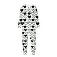 thumbnail image 6 of LYEAA Couples Matching Pajamas Sets Adults Crewneck Heart Print Long Sleeve Top and Pant Holiday Pajama Sets with Pocket, 6 of 8