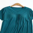 thumbnail image 4 of Seductiva Nightgowns for Women Summer Women's Plain Sleepwear Nightdress Thin Short Sleeve Sleepwear Loose Plus Size Pleated Night Dress Lightweight Sleep Shirt 1PC, 4 of 4