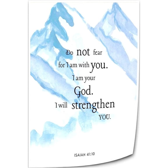 Isaiah 41 10 Bible Verse Prints Do Not Fear for I Am with You Scripture Poster for Bedroom Wall Bathroom Modern Canvas Decoration Hanging