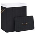 thumbnail image 2 of vidaXL Bamboo Laundry Basket Black 83 L, 2 of 5