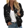 thumbnail image 2 of Goodtrade8 Winter Jackets for Women Lightweight Zip up Bomber Jackets Casual Long Sleeve Crew Neck Printed Pocket Tops for Women 2025, 2 of 5