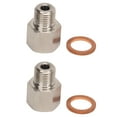 thumbnail image 2 of Adaptador De Emisor De Manómetro, Acero Inoxidable A Prueba De Fugas 1/8 Pulg. NPT Hembra A M10 X 1,0 Macho Accesorio De Manómetro De Aceite Duradero Para Automóviles, 2 of 7