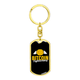 thumbnail image 4 of Angel Bitcoin Crypto Stainless Steel or 18k Gold Premium Swivel Dog Tag Keychain, 4 of 16