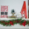 thumbnail image 5 of Guirnalda de flor de Pascua de Navidad de 180 cm, corona de flor de Pascua de Navidad con bayas rojas artificiales con hojas de acebo de piña para chimenea, escalera, mesa de cena, decoración artesana kaili Sencillez, 5 of 5