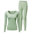 thumbnail image 4 of JIKNTTR New Thermal Underwear Women's Breathable Soft Set Base Layer Top & Bottom Long Johns With Lined Winter Warm Outfits Set Long Underwear for Cold Weather, 4 of 5