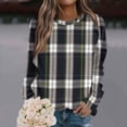 thumbnail image 2 of Stichou Sweatshirt for Women Long Sleeve Shirts Crew Neck Tops with Buttons Spring Fashion Outfits Winter Clothing Black S, 2 of 6