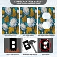 thumbnail image 3 of White Chrysanthemums Light Switch Cover Switch Plate Outlet Cover Plug Cover for Electrical Outlet, 3 of 8