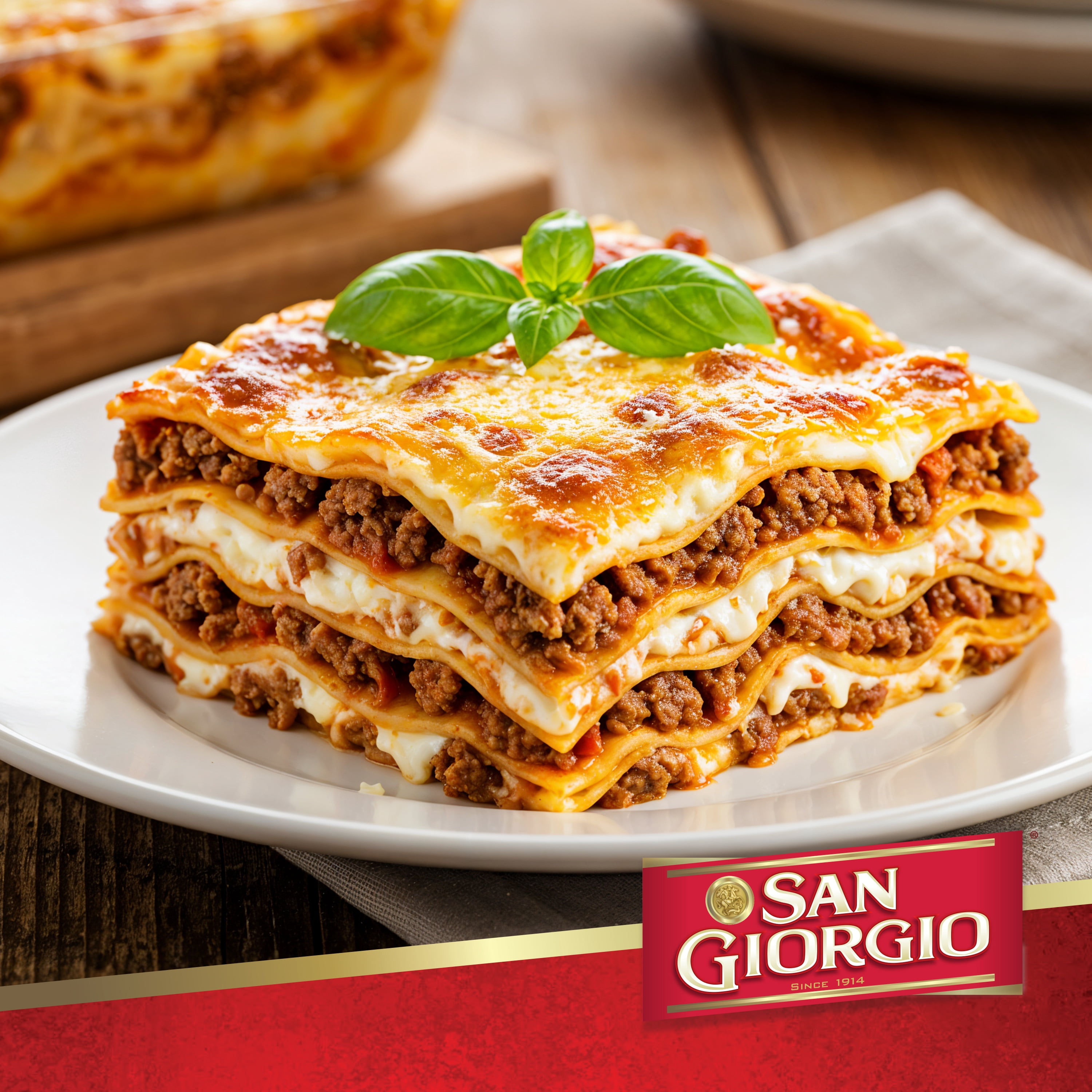 San Giorgio Lasagna Pasta, 12 Pack (16 oz Boxes), Traditional Lasagna Noodles for Baked Pasta Dishes