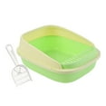 thumbnail image 1 of Caja de arena para gatos de lados altos con marco con borde con arena para s Scatter Protect Verde 50x40x20cm jinwen bandeja de arena para gatos, 1 of 8