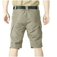 thumbnail image 4 of DPTALR George Men's Military Cargo Shorts Rip Stop Outdoor Shorts #Khaki Big and Tall Men XXXXL, 4 of 5